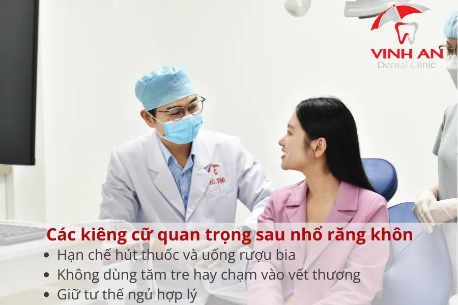 Những điều cần hạn chế sau khi nhổ răng khôn