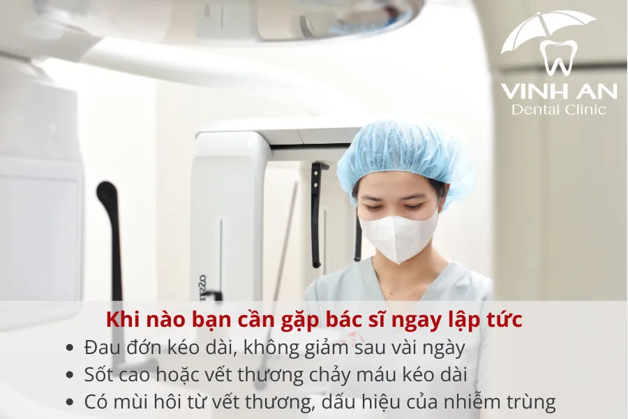 Hãy đi khám bác sĩ ngay lập tức khi phát hiện các triệu chứng sau