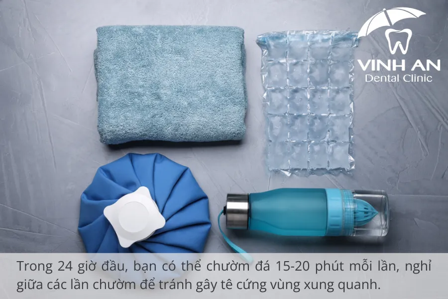 Chườm đá là phương pháp đơn giản nhưng hiệu quả