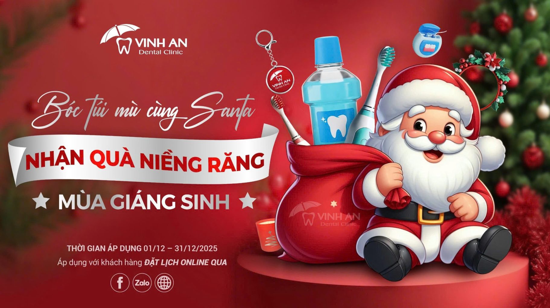 óc Túi Mù Cùng Santa Nhận Quà Niềng Răng Mùa Giáng Sinh